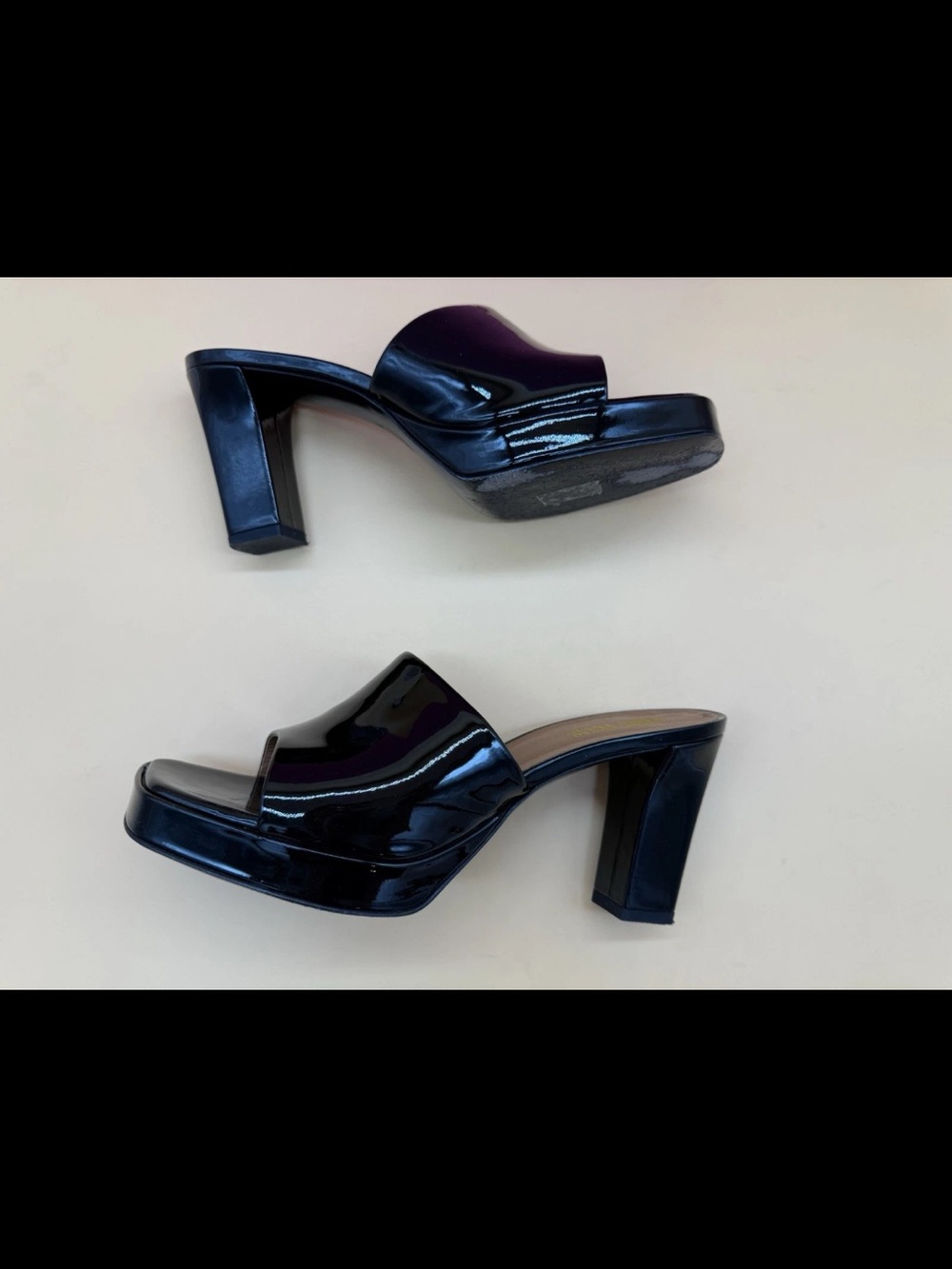 Paris Texas Milena Platform Mule Heels Black Patent Leather Size EU 39 - Picture 4 of 5